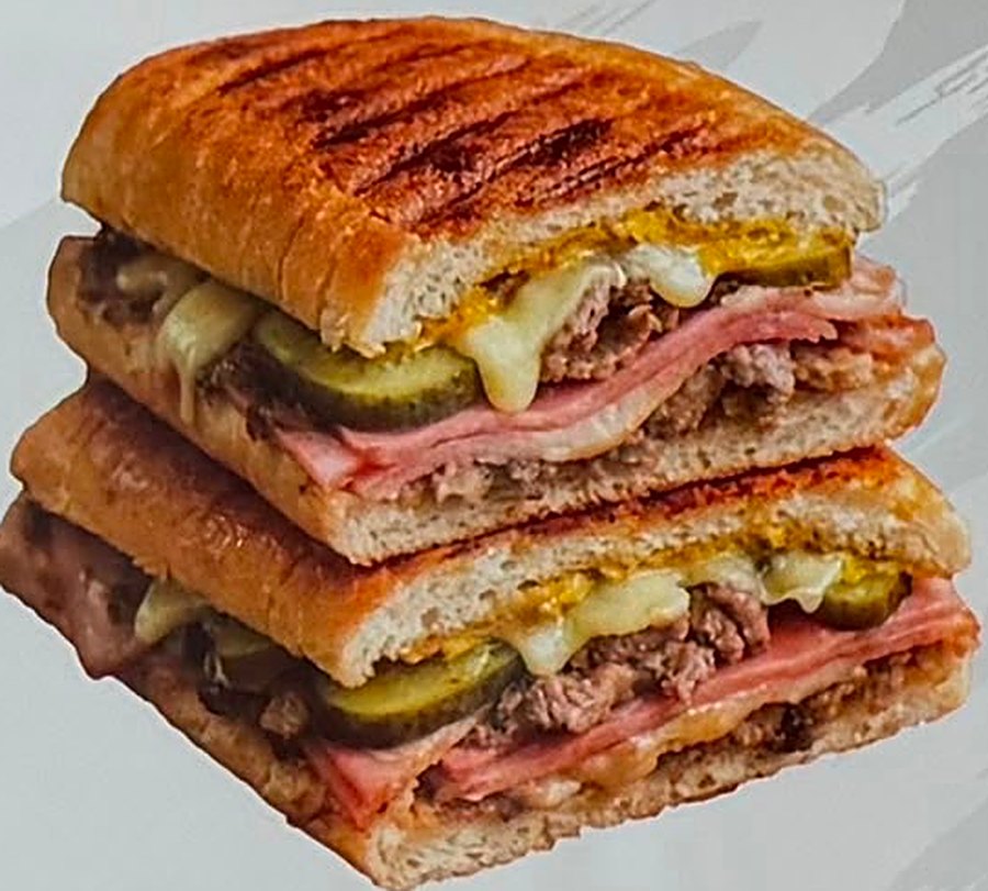 Stacked Cuban sandwiches